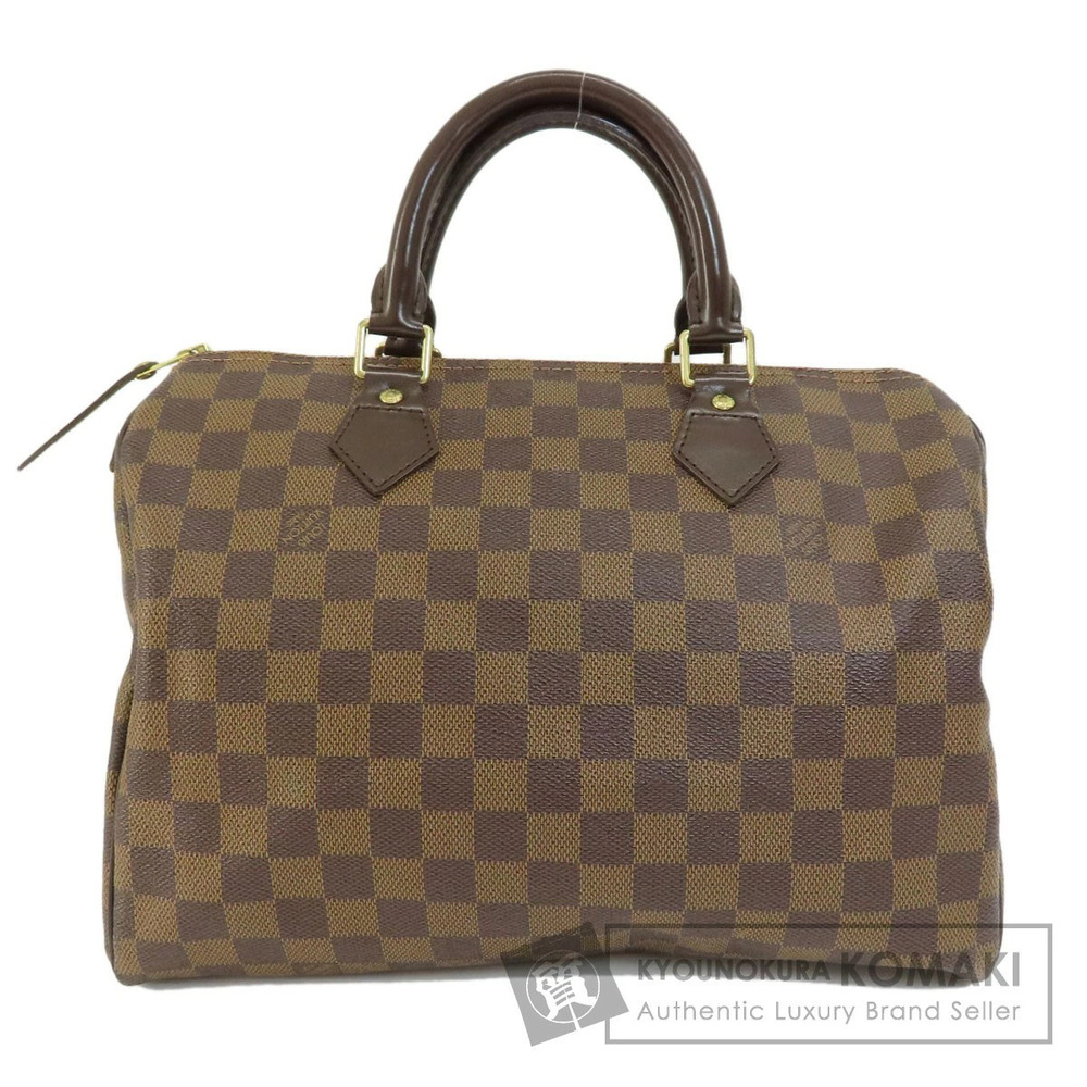 Louis Vuitton Speedy Damier Ebene Brown Boston Bag Canvas